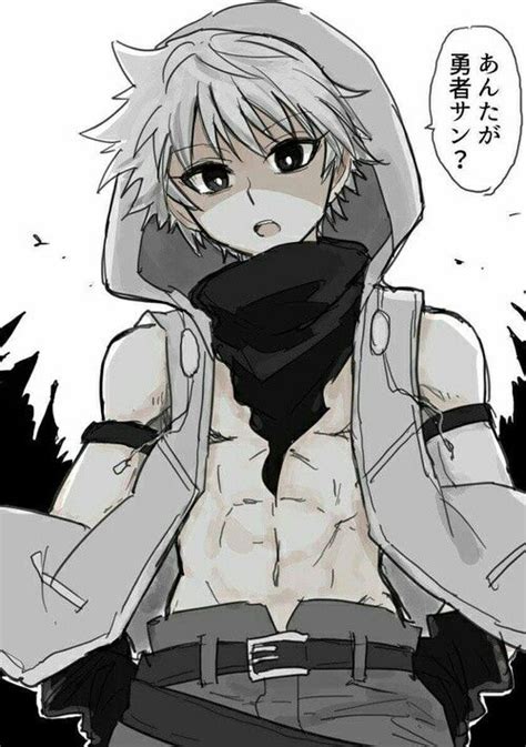 killua abs|killua showing abs.